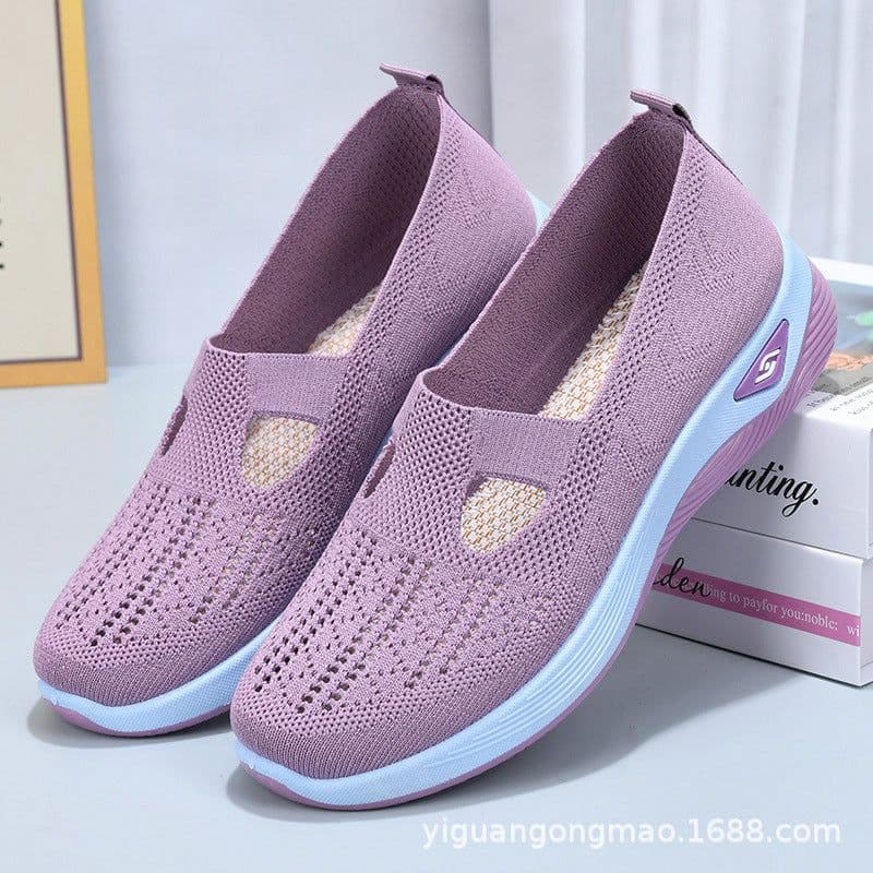 image-Women's Mesh Walking Shoes - Taro Flat Sole