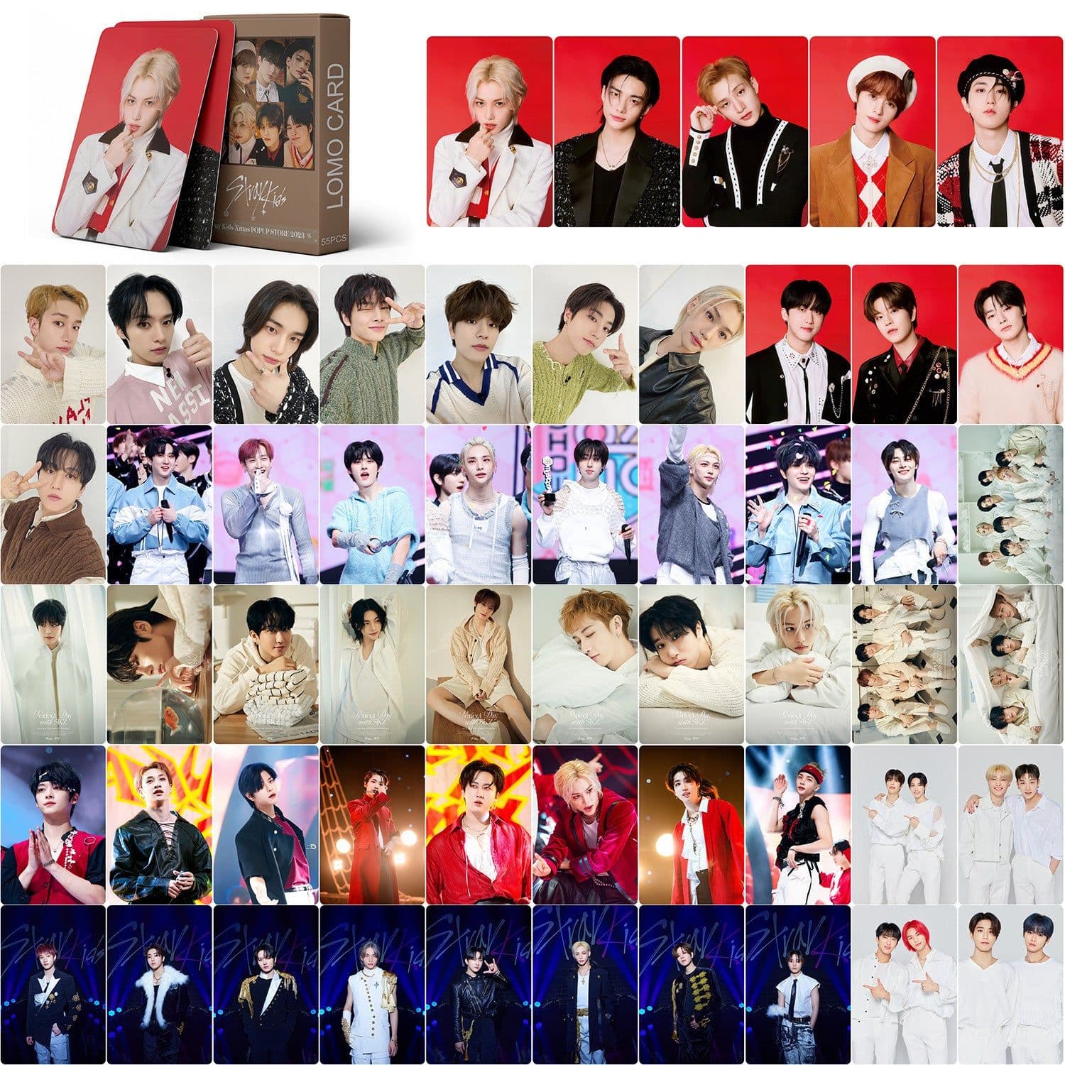 image-SK Stray Kids Album Cards - Bang Chan, Lee Know, Hyunjin