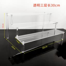 image-Acrylic Ladder Display Rack - Multi-Layer Transparent
