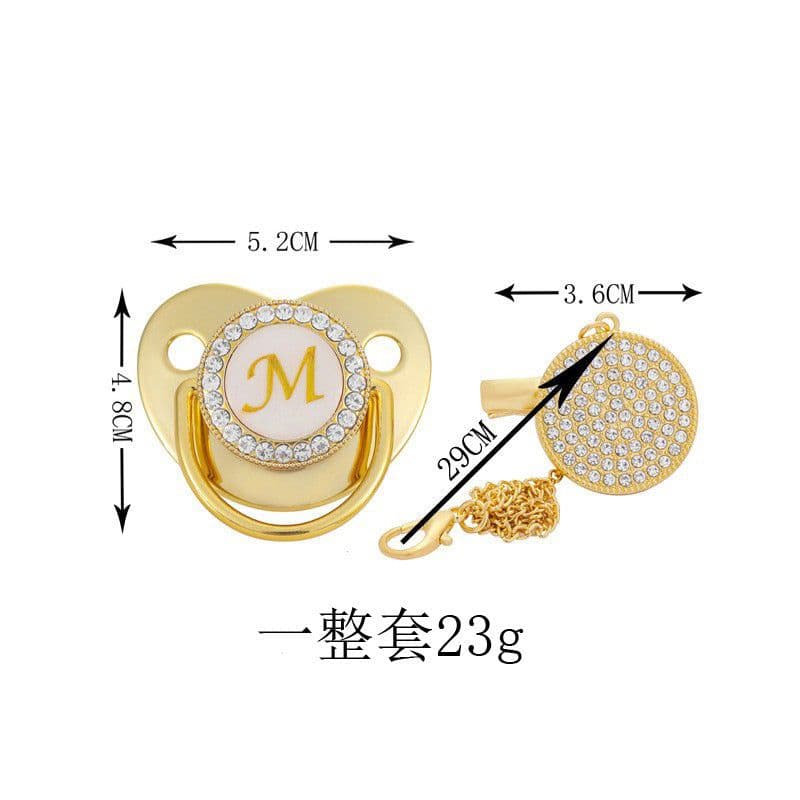 image-Factory direct children's 26-letter gold pacifier weaning artifact baby soothes the mouth