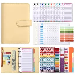 image-Macaron A6 Leather Notebook Budget Planner