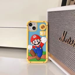 image-iPhone 14 Pro Max Silicone Case - 3D Mario Design