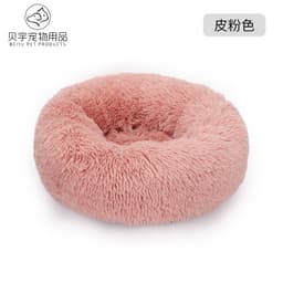 image-Plush cat litter kennel round removable and washable kennel winter warmth pet supplies bed dog bed kennel
