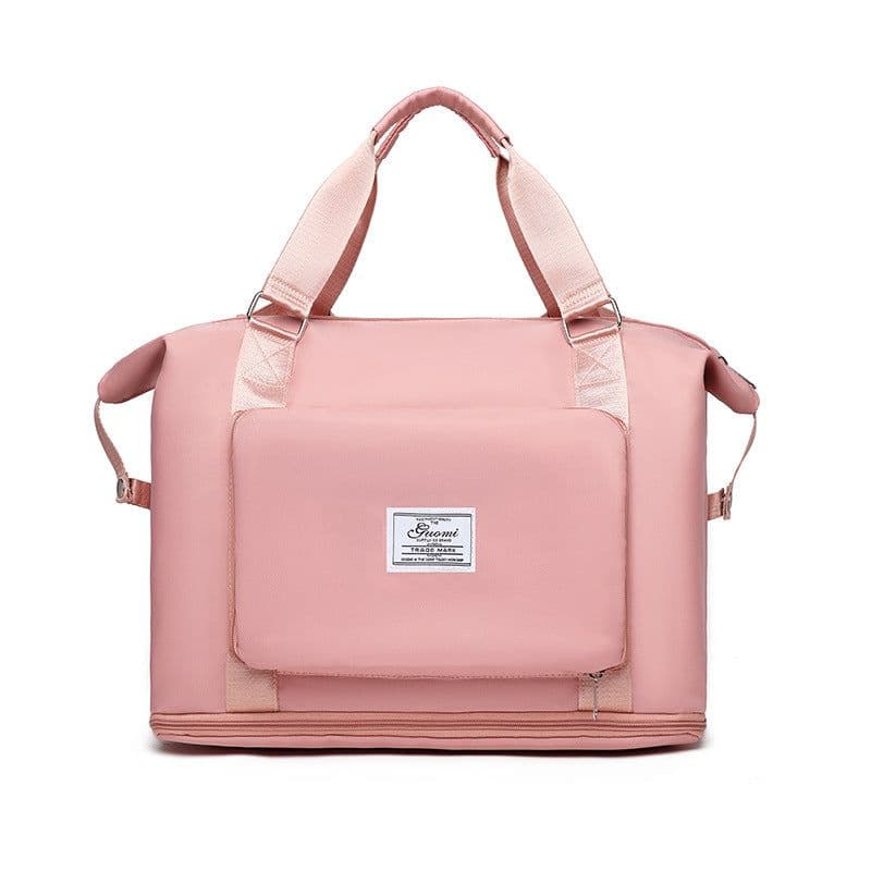 image-Dual-purpose backpack large-capacity short-distance travel bag expandable folding bag business trip luggage bag female fitness waiting bag