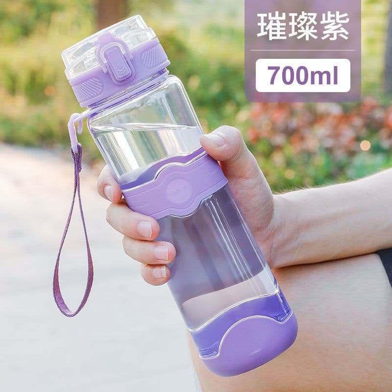 image-Water Bottle with Pop-Up Lid - Portable Sports Fitness Cup