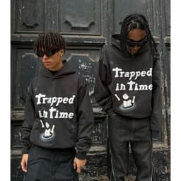 image-Chen Yun Cotton Hoodie Sweater - XXL, Round Neck, Graffiti Letters, Loose Style