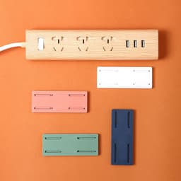 image-Plug-in Socket Organizer - Orange Wall Mount