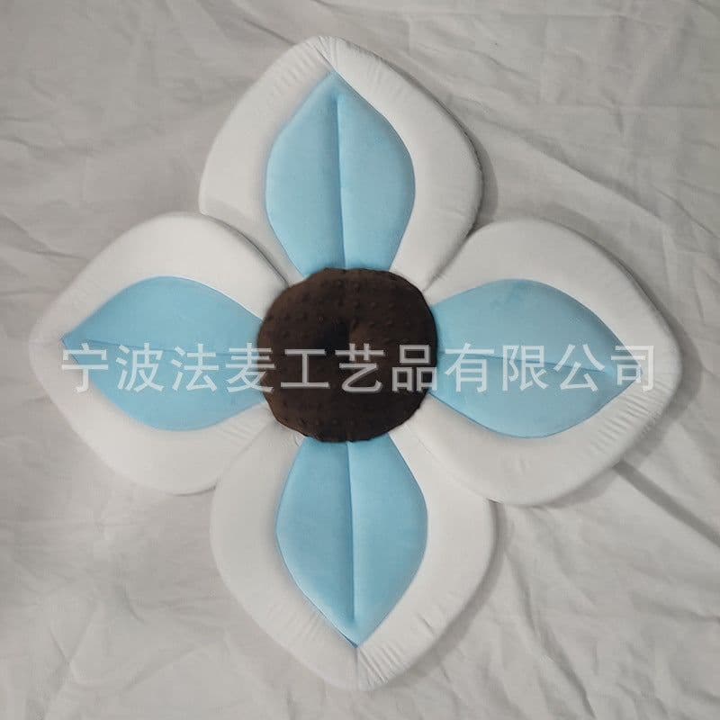 image-Amazon Cross-border Baby Shower Bath Mat Newborn Flower Bath Mat Sun Flower Sink Face Wash Cushion Compression