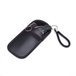 image-RFID Shielding Bag - Anti-Theft Carbon Fiber Key Bag, Black - Unisex