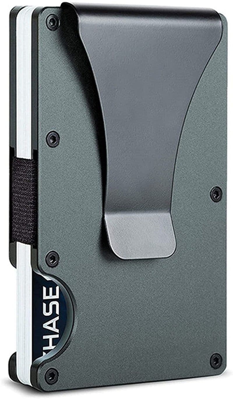 image-Aluminum Alloy RFID Credit Card Holder - Silver 2 in 1 Anti-Theft
