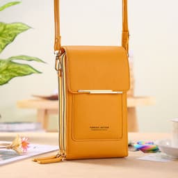 image-2022 new touch screen mobile phone bag female small oblique cute mobile phone small bag fashion wallet vertical section