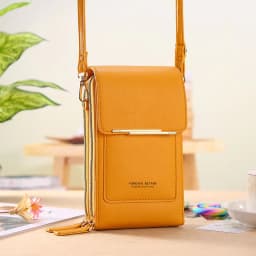 image-2022 new touch screen mobile phone bag female small oblique cute mobile phone small bag fashion wallet vertical section
