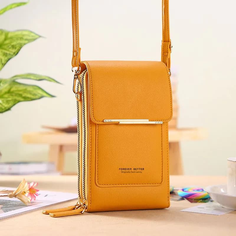 image-2022 new touch screen mobile phone bag female small oblique cute mobile phone small bag fashion wallet vertical section