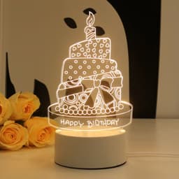 image-Christmas 3D Night Light Table Lamp, Kids' Gift, Modern, USB, 135x210mm