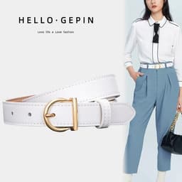 image-Belt women's genuine leather versatile 2022 trendy decorative jeans suit skirt