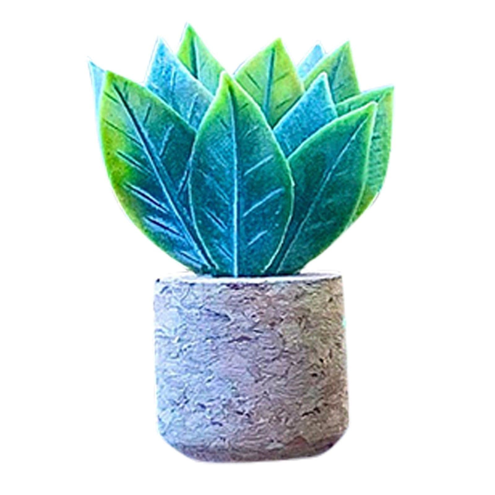 image-Creative succulent cactus potted car air-conditioning outlet aromatherapy clip car aromatherapy cotton car interior decoration