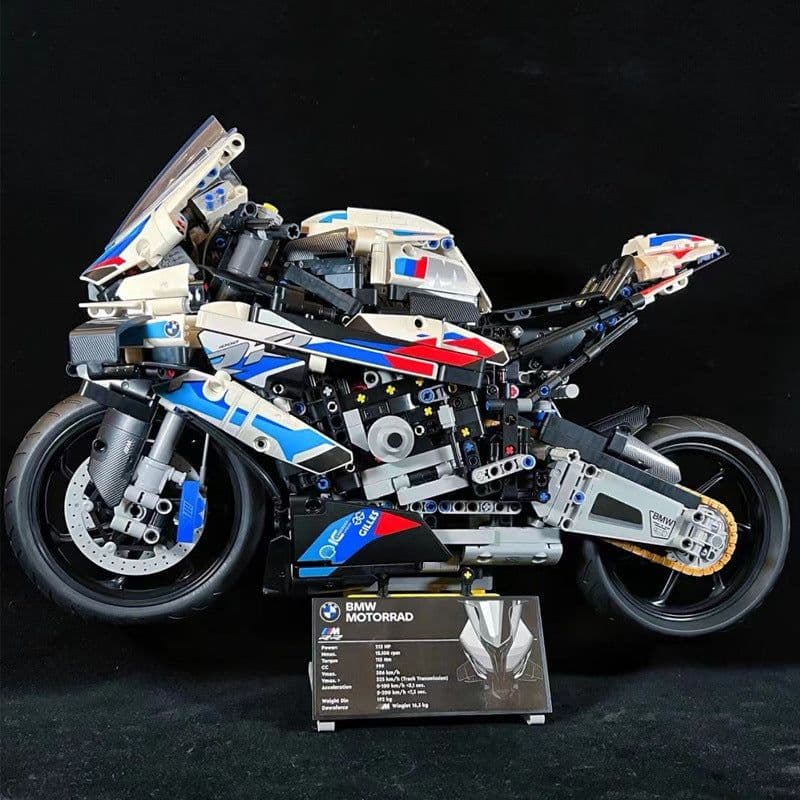 image-Compatible with Lego BMW motorcycle M1000RR assembled building blocks toy boy model Ducati birthday gift