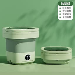 image-Folding washing machine portable large-capacity home wash-and-dry all-in-one dormitory underwear cleaning machine sock washing artifact