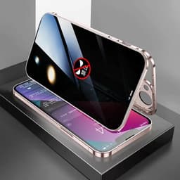 image-Apple 14 Phone Case - Metal Magnet Anti-Peep Double-Sided iPhone 12/13/14