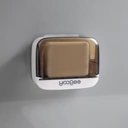 image-Yukichi Soap Box - White Grey ABS Wall-Mounted