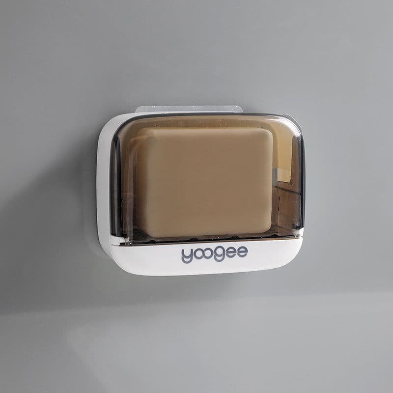 image-Yukichi Soap Box - White Grey ABS Wall-Mounted