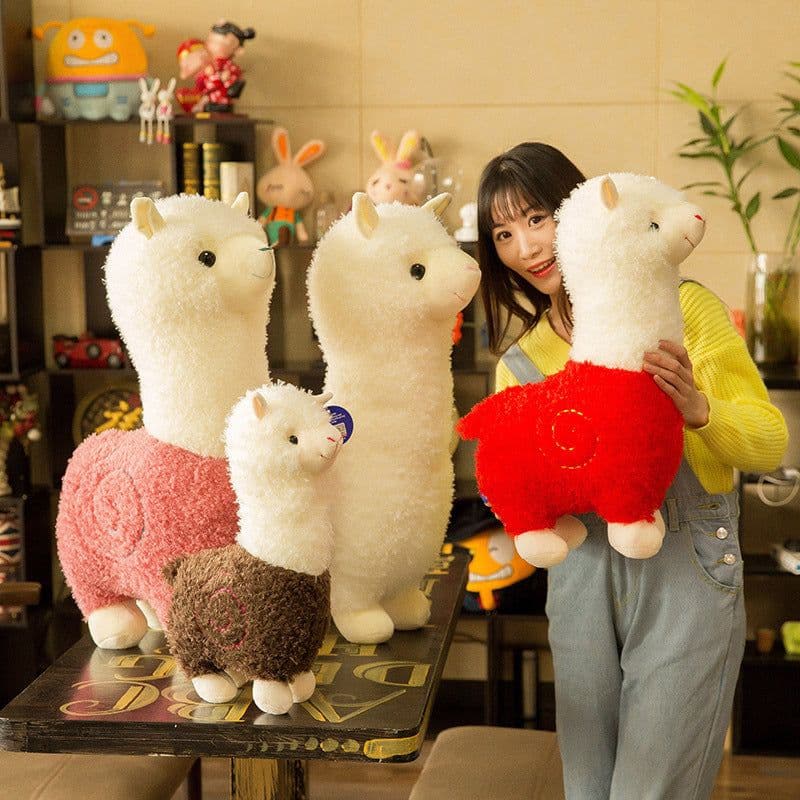 image-Alpaca Plush Toy - Large Soft Lamb Doll