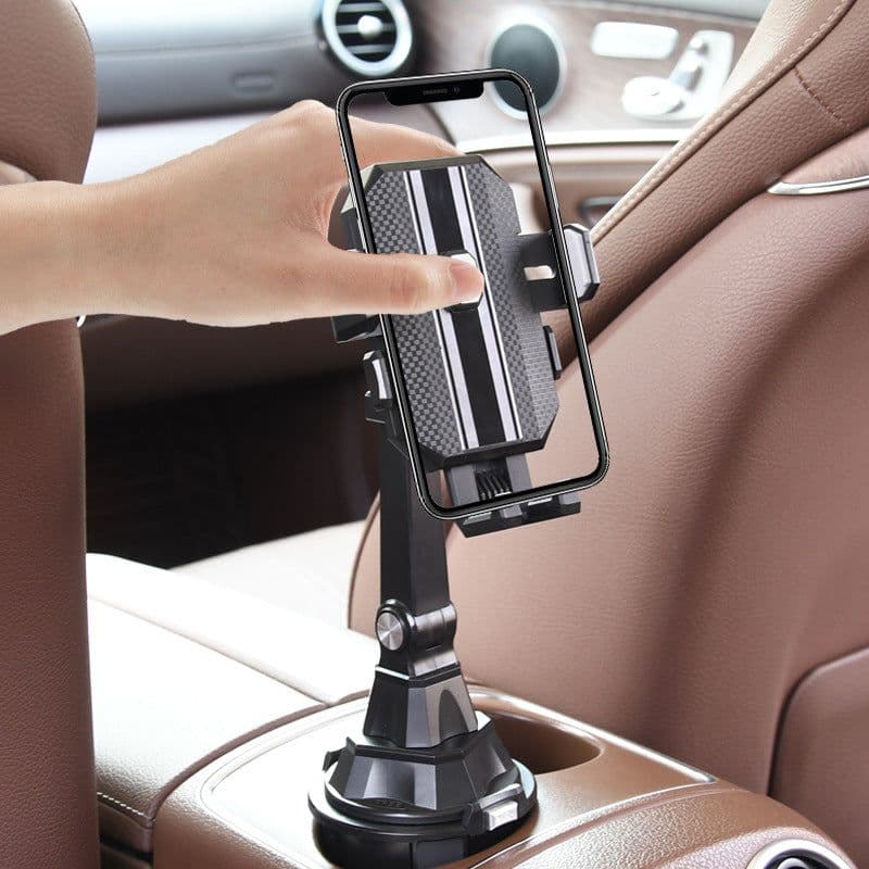 image-Foreign trade explosive car mobile phone bracket water cup seat center console rear seat universal adjustable car navigation bracket