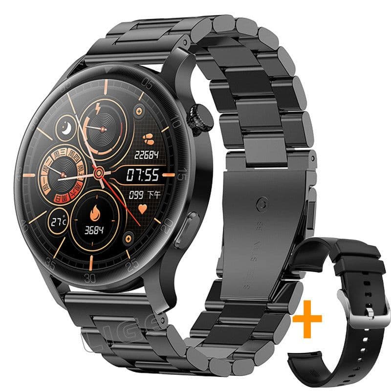 image-LIGE Bluetooth Smartwatch - Heart Rate, Blood Oxygen, Step & Sleep Monitor