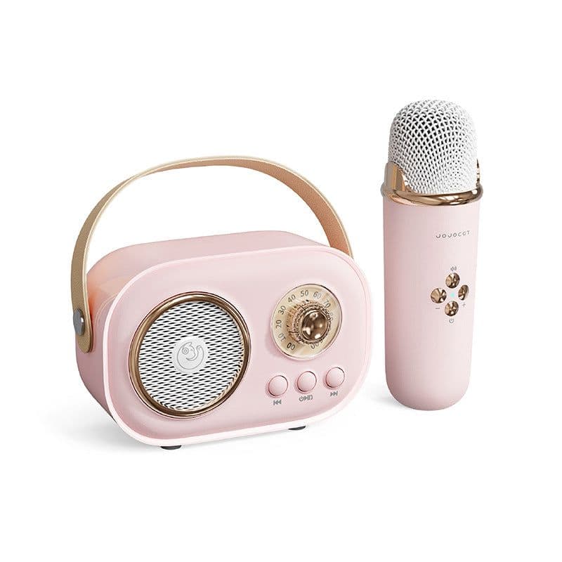 image-Douyin Bluetooth Wireless Karaoke Microphone for Kids - Double Wheat Yellow (50 characters)