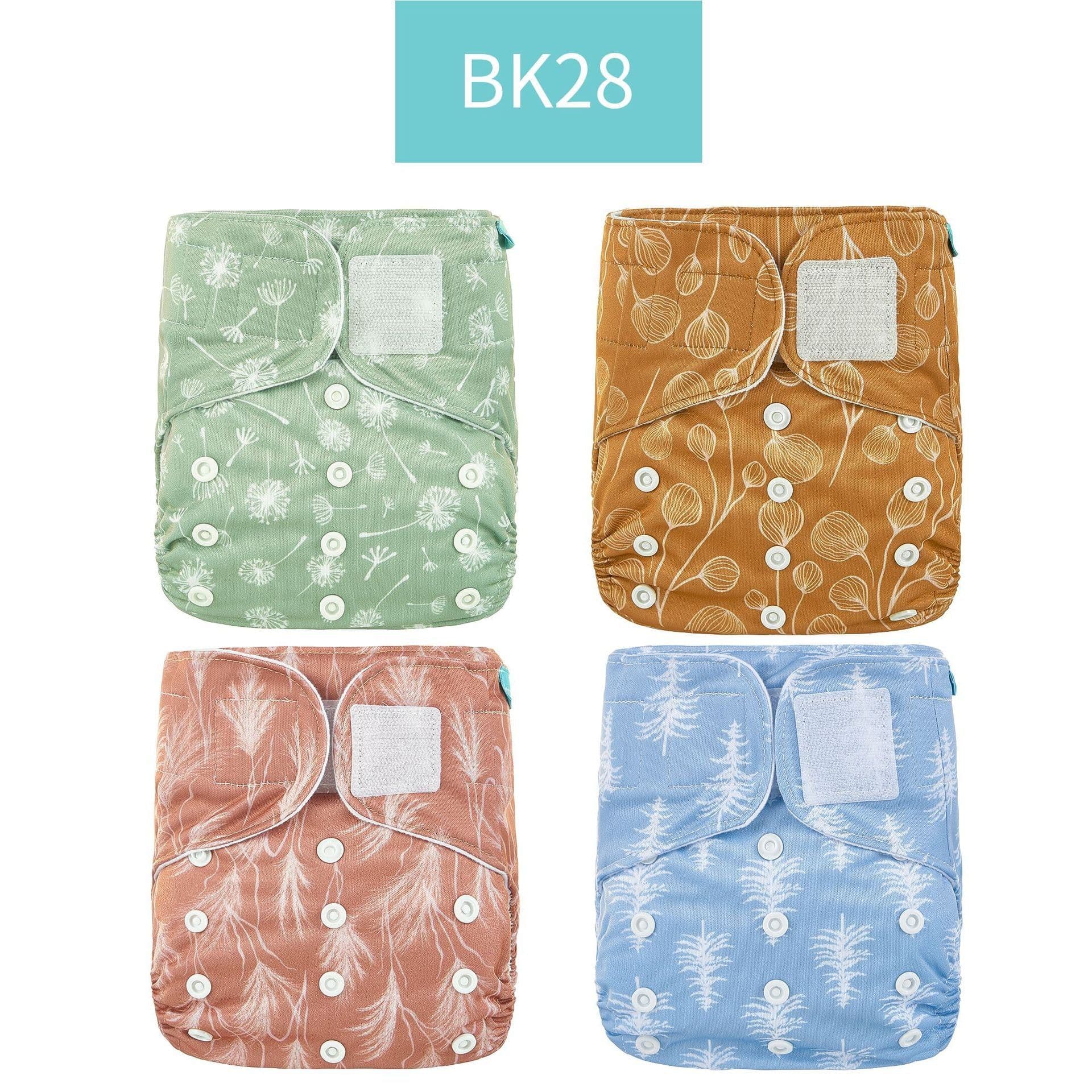 image-Happyflute 4-Pack Washable Training Pants - Waterproof Diapers for Infants 1-3 Years Old
