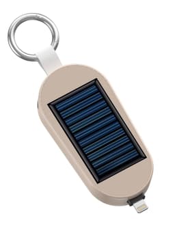image-Cross-border solar mini keychain power bank mobile phone watch emergency power bank two in one solar charging