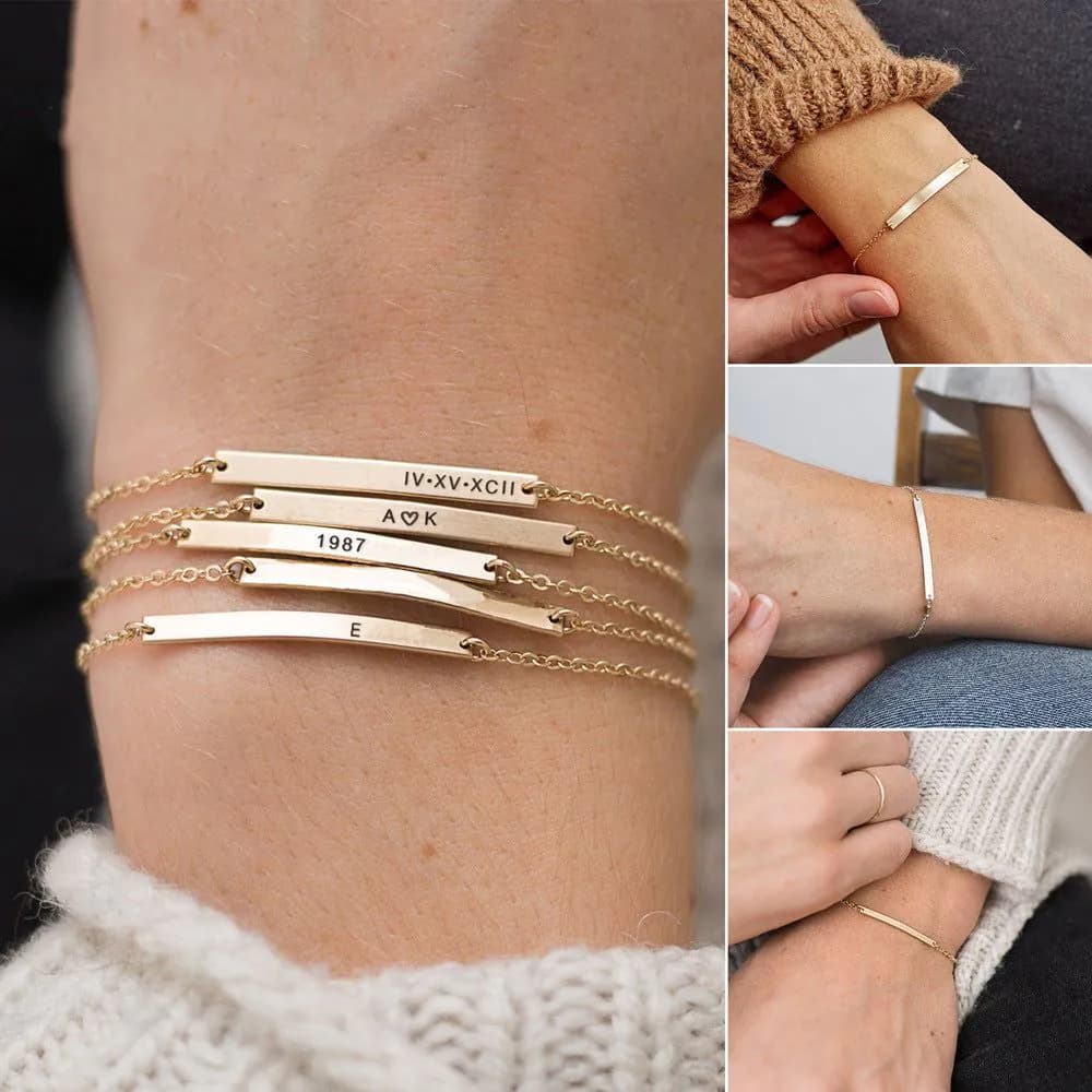 image-Mu Jin Couple Bracelet - Rose Gold Stainless Steel