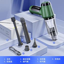 image-High-Power Dual-Use Handheld Car Vacuum Cleaner - Silver Gray 120W