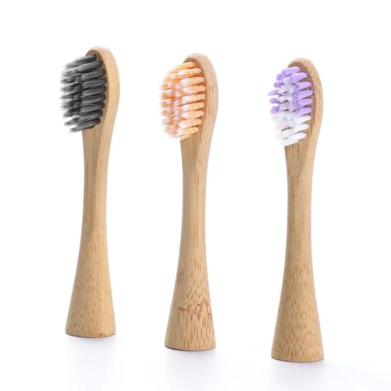 image-Electric Bamboo Toothbrush Head - Daily Clean