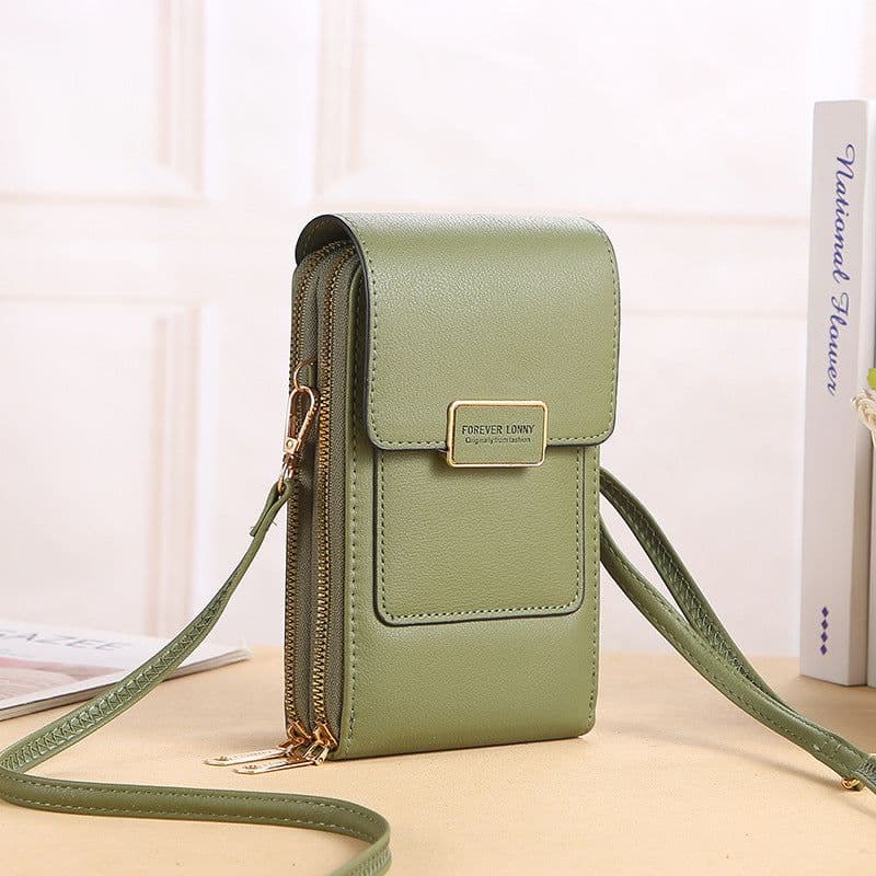 image-2022 new touch screen mobile phone bag female small oblique cute mobile phone small bag fashion wallet vertical section