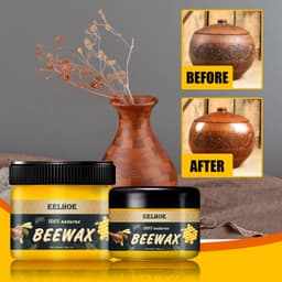image-Beeswax Polished Wooden Floor Wax for Waterproof Protection - 80g