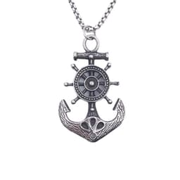 image-Steel Soul Anchor Pendant Necklace - Titanium Steel Retro