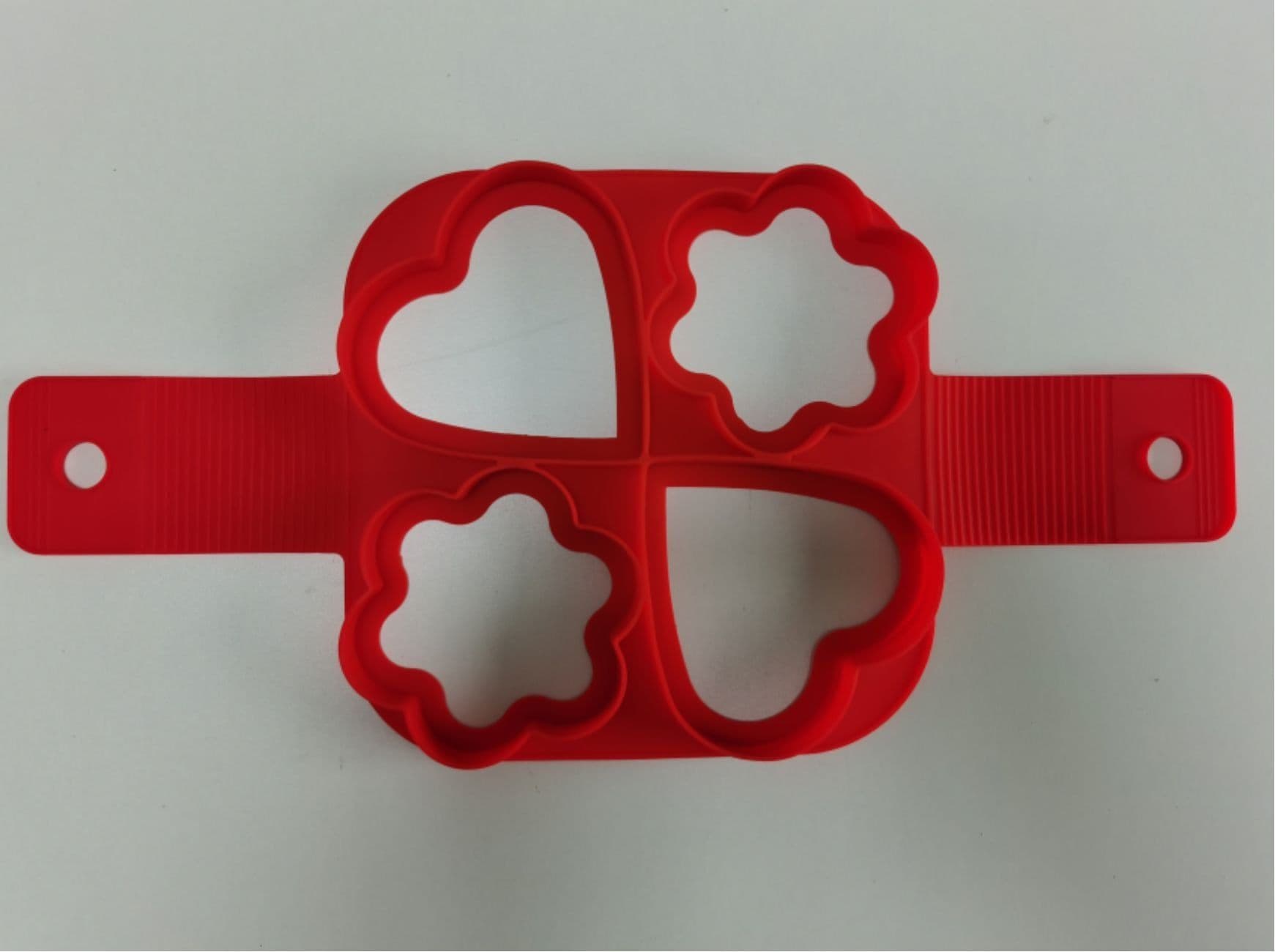 image-Silicone Omelette Maker - Multi-Functional 7-Hole Heart Shape Pancake Maker