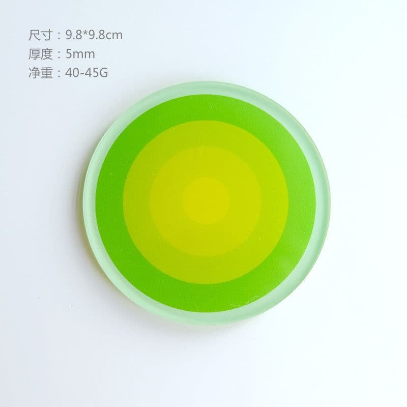 image-Simple Acrylic Coaster - Heat Insulation