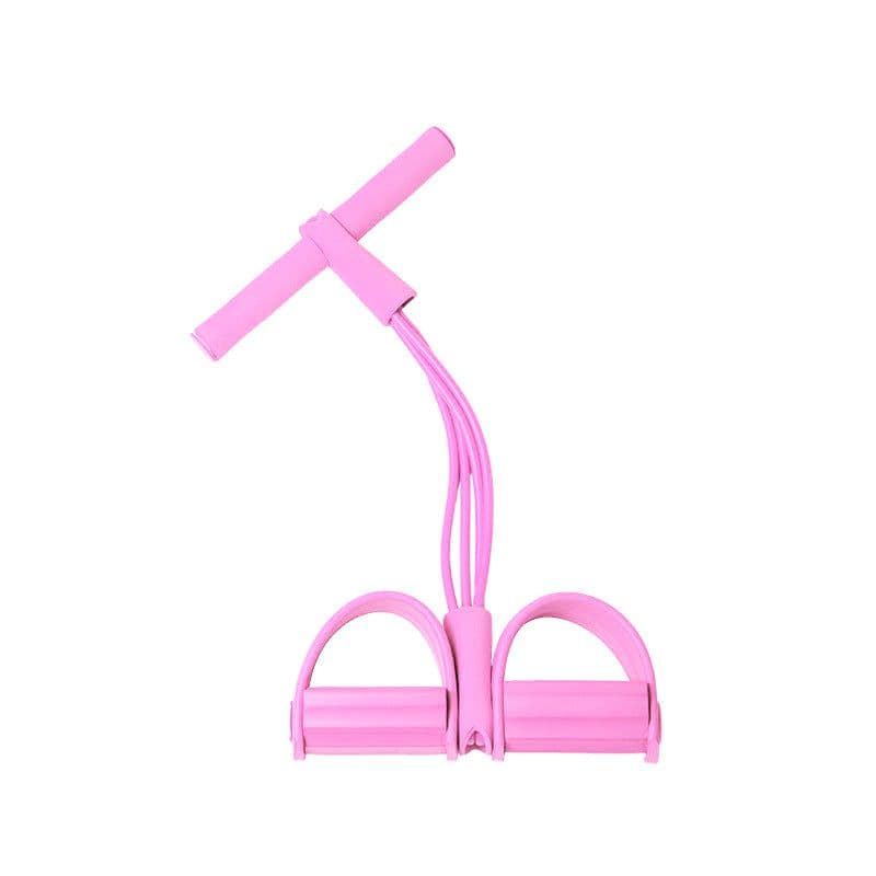 image-4-Tube Yoga Tension Belt - Pink Fitness Abdominal Aid