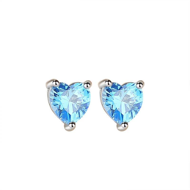 image-Xiaohongshu with the same style of love zirconium earrings female heart-shaped earrings silver needle ins wind ear jewelry live source wholesale