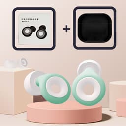 image-Silicone Earplugs Swimming Waterproof White