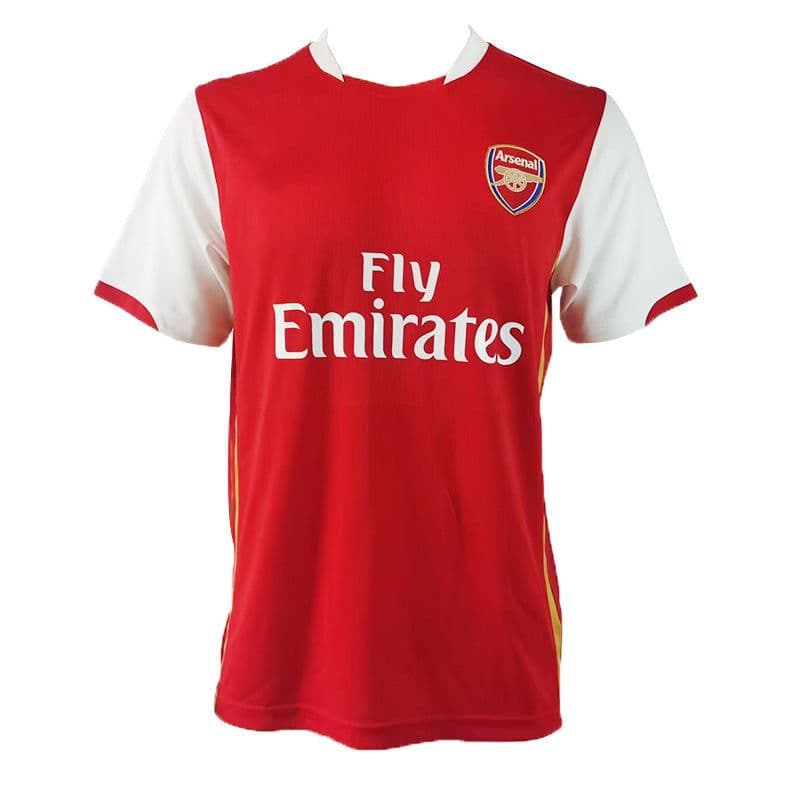image-Arsenal Retro Football Jersey - Henry 14 Bergkamp 10