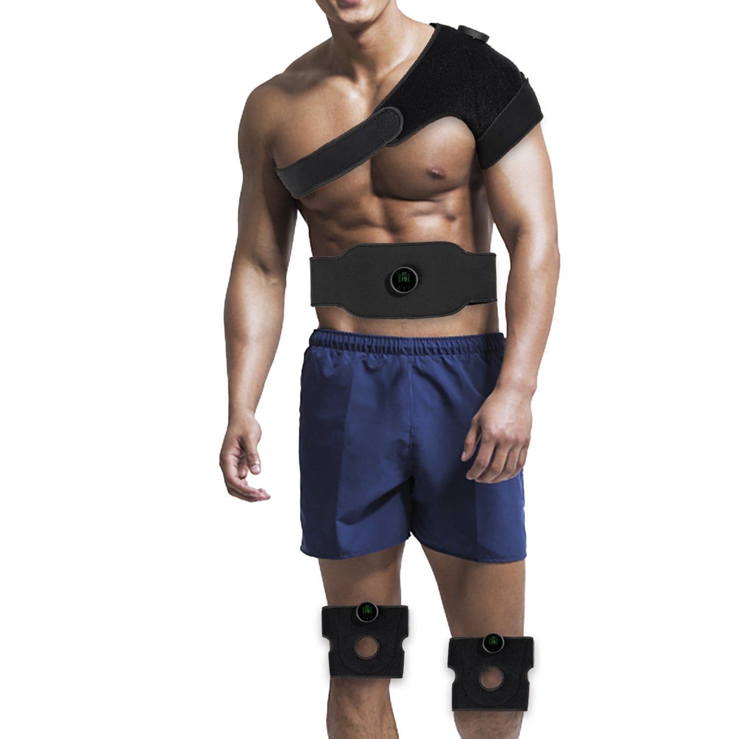 image-EMS Abdominal Muscle Stimulator Belt - Black