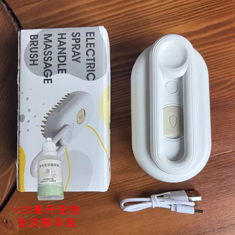 image-Pet Electric Spray Comb - Cats Dogs White