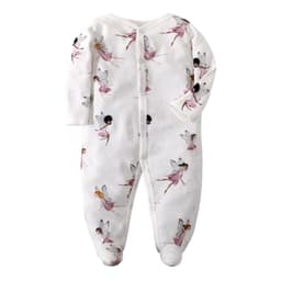 image-Baby Romper - Pink Long Sleeve Cotton 12M