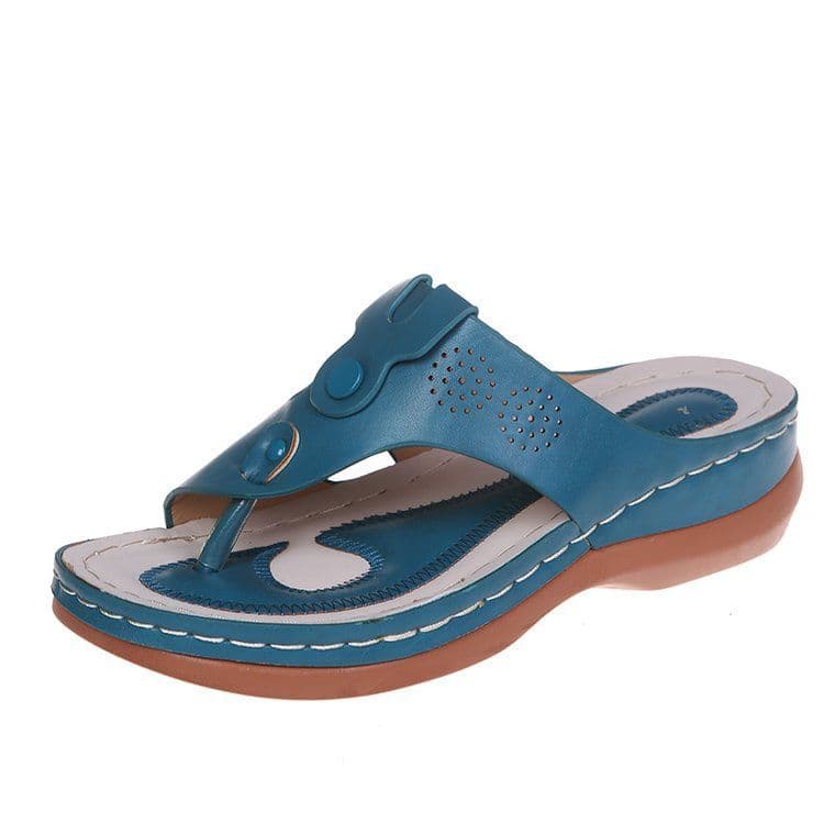 image-Leopard Print Split Toe Sandals Women Size 44