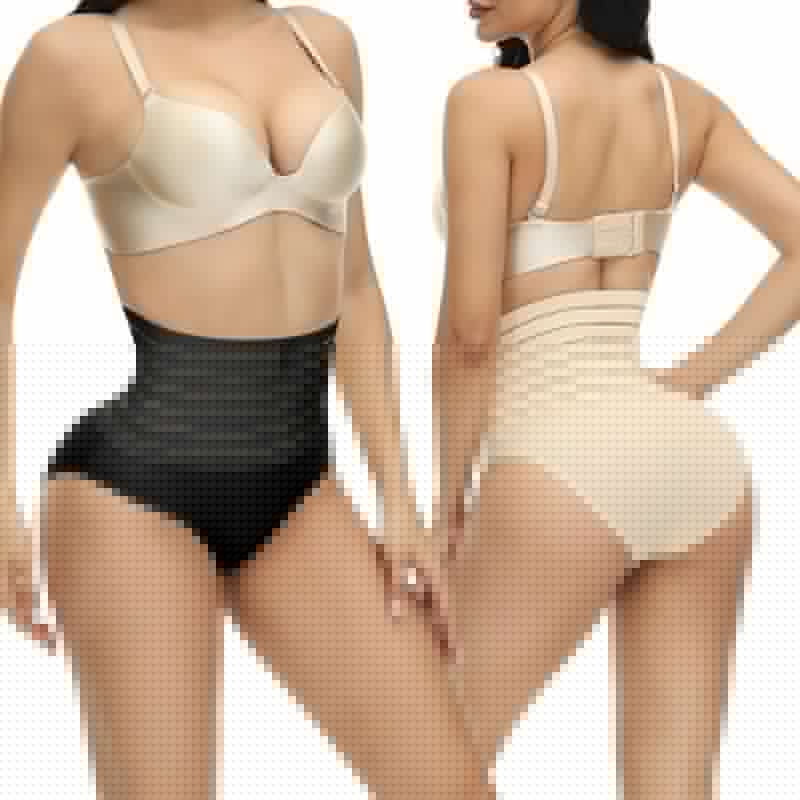 image-Women's High Waist Cotton Briefs Seamless Shaping