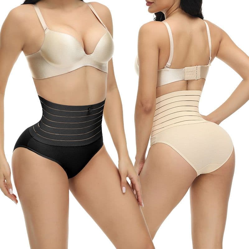 image-Women's High Waist Cotton Briefs Seamless Shaping