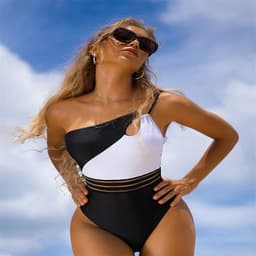image-One-Piece Swimsuit - High Waist Spandex XL